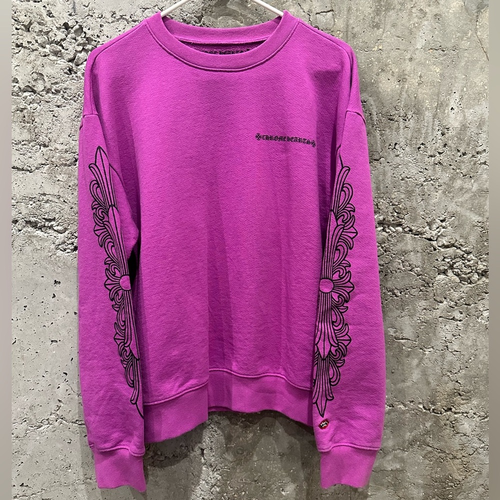 Chrome Hearts Matty Boy Purple Spider Web Crewneck L